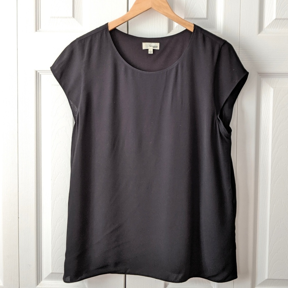 Wilfred Free black short sleeve top blouse size L